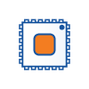 Computer chip or phone processor icon